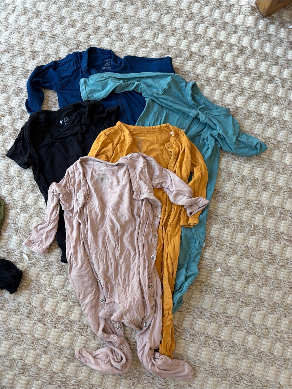 KYTE Baby Onesie Set in Blush, Mustard, Teal, Navy & Black